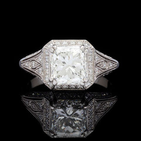 Custom French Ring Featuring 1.59ct GIA G/VS1