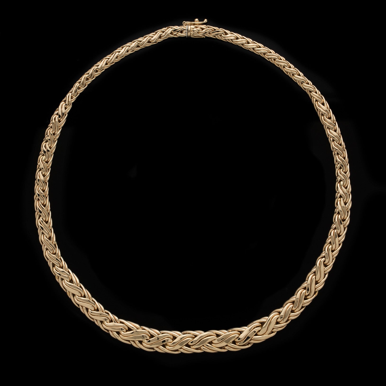 Tiffany Vintage Braid Gold Necklace 66mint Fine Estate Jewelry