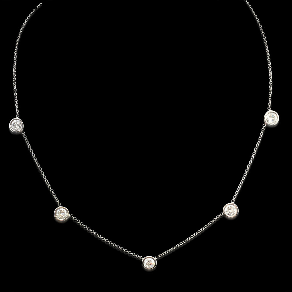 Beautiful 2.70 cttw Diamonds By The Yard Necklace