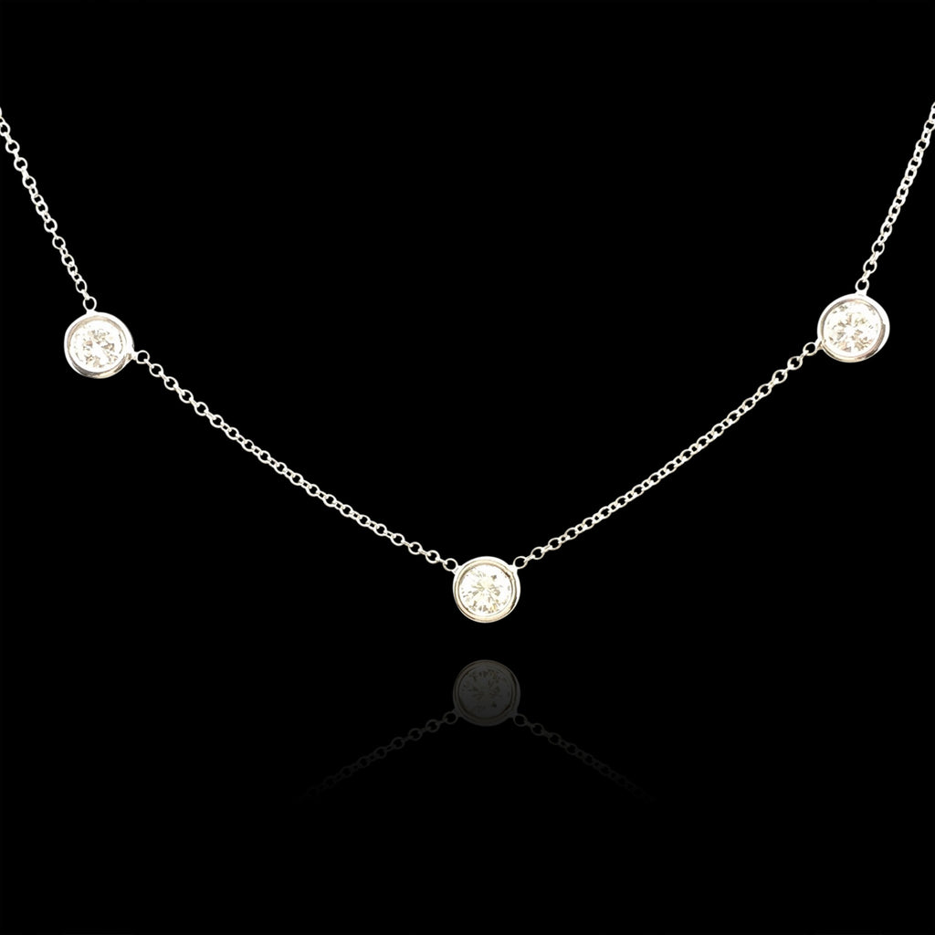 Beautiful 2.70 cttw Diamonds By The Yard Necklace