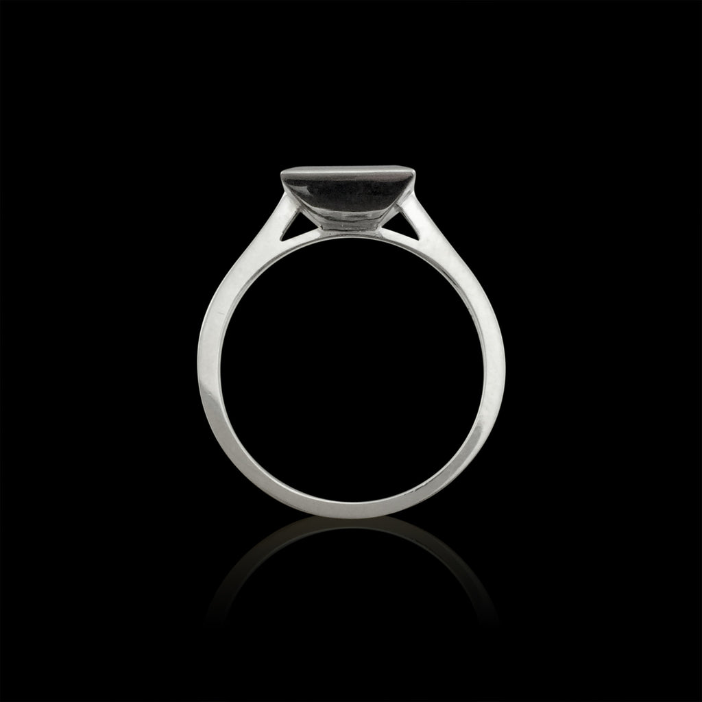 GIA 1.06-ct Modified Princess-Cut Diamond 18k White Gold Ring