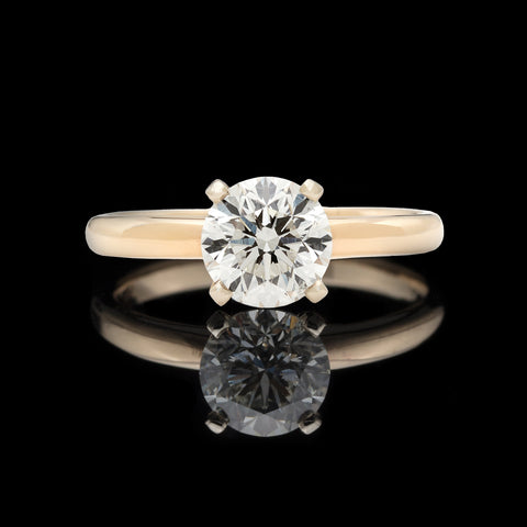 1.28ct Round Brilliant Cut Yellow Gold Solitaire Ring