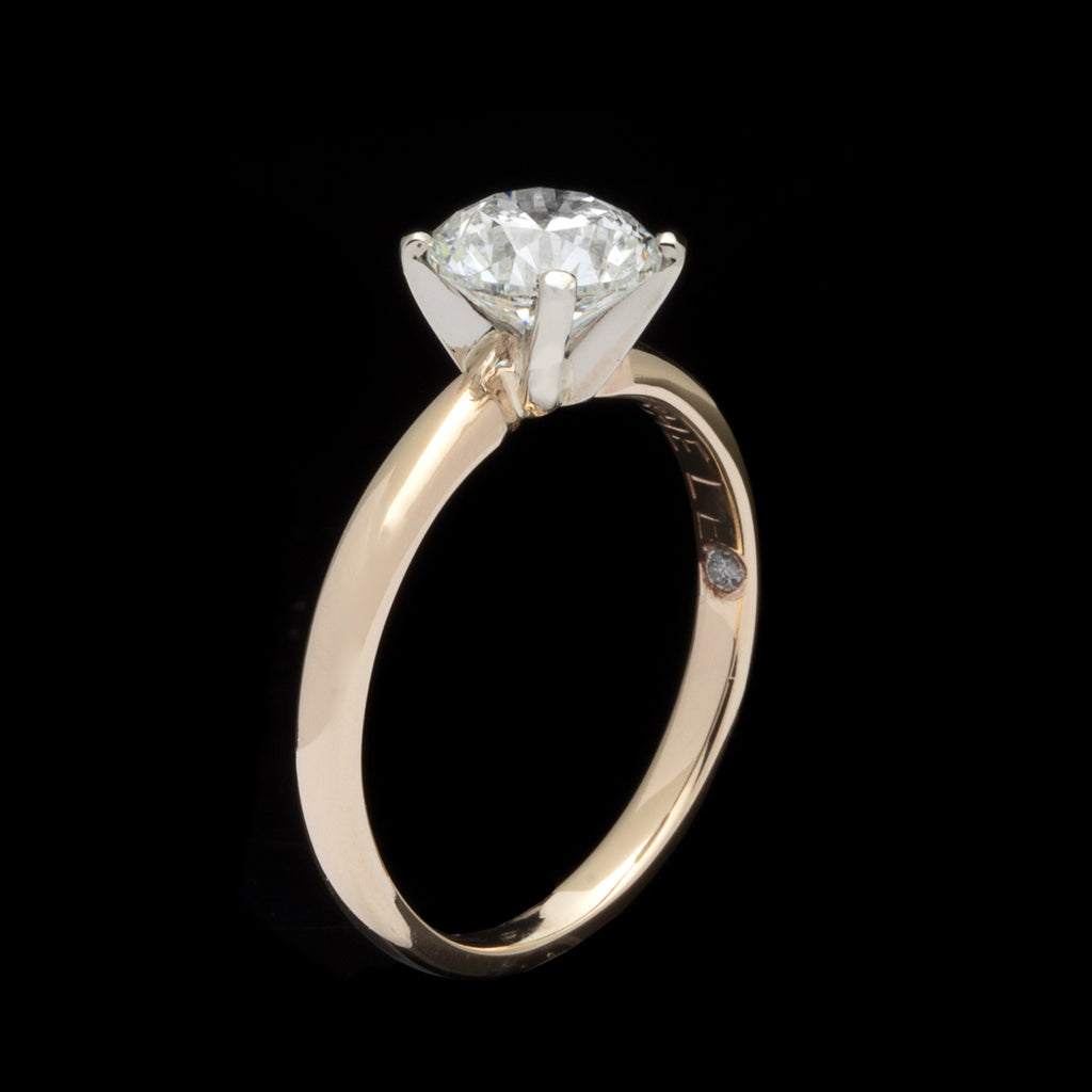 1.28ct Round Brilliant Cut Yellow Gold Solitaire Ring