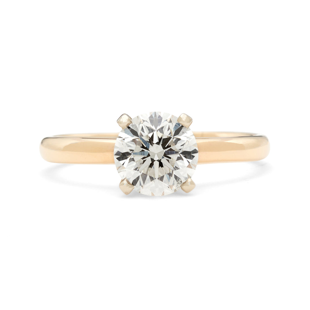 1.28ct Round Brilliant Cut Yellow Gold Solitaire Ring