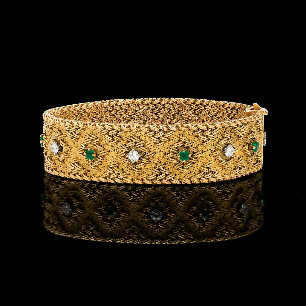 Georges L'Enfant Emerald and Diamond Bracelet, French