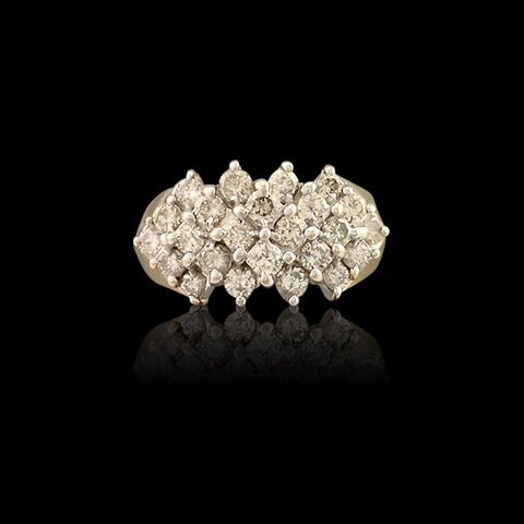 Diamond Gold Crown Pattern Ring