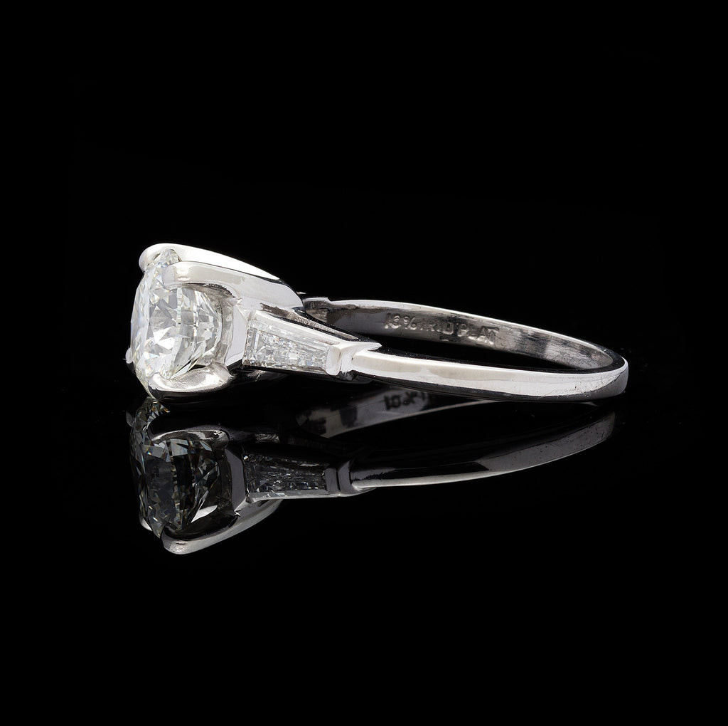 2.01 Carat GIA K/SI1 Round Brilliant Diamond Platinum Ring