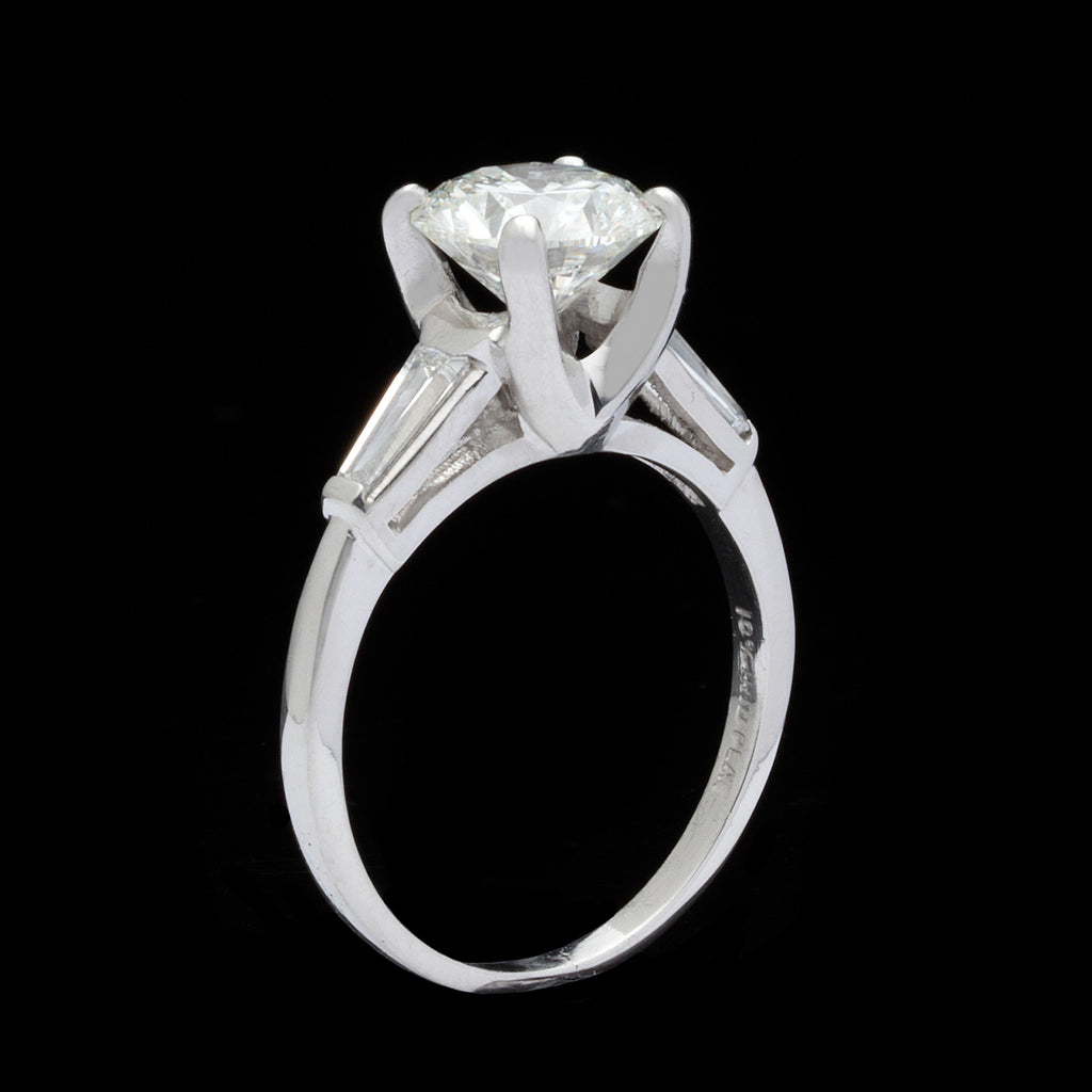 2.01 Carat GIA K/SI1 Round Brilliant Diamond Platinum Ring