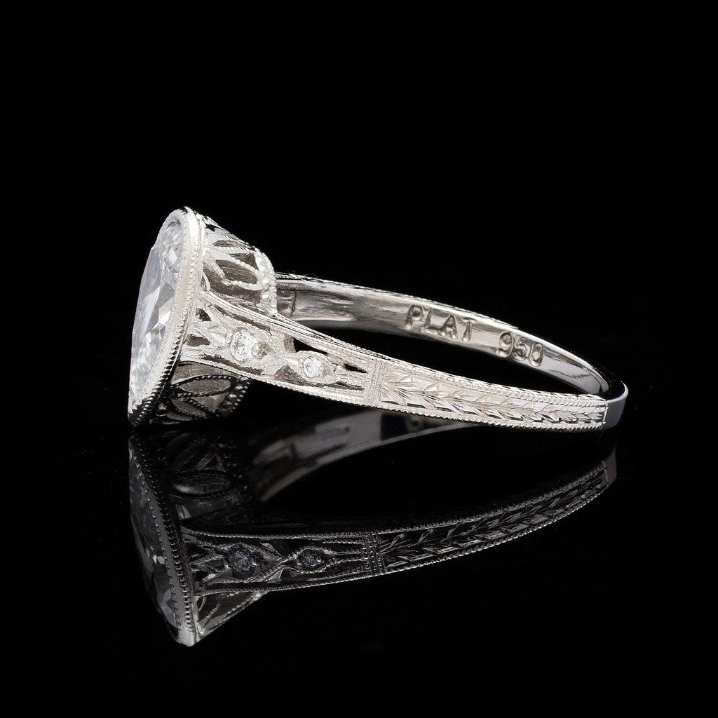 1.01-ct Pear Shape Diamond Platinum Ring