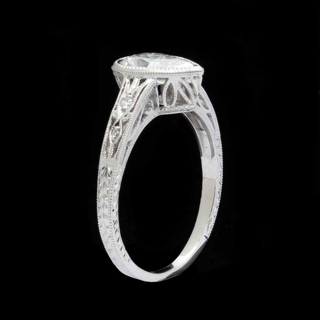 1.01-ct Pear Shape Diamond Platinum Ring