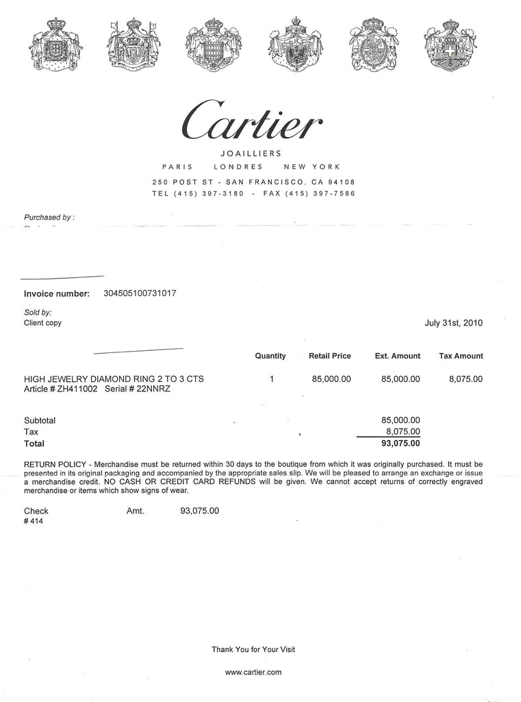 Cartier Solitaire 1895 Diamond Platinum Engagement Ring