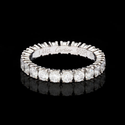 Cartier 1.44 ct tw Diamond Platinum Eternity Band Ring