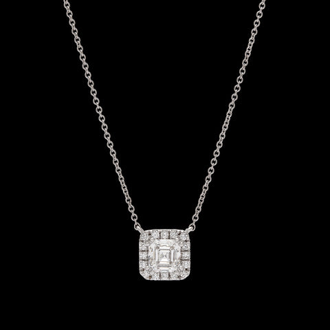 GIA 1.00-ct E/VS1 Asscher Cut Diamond Pendant-Necklace