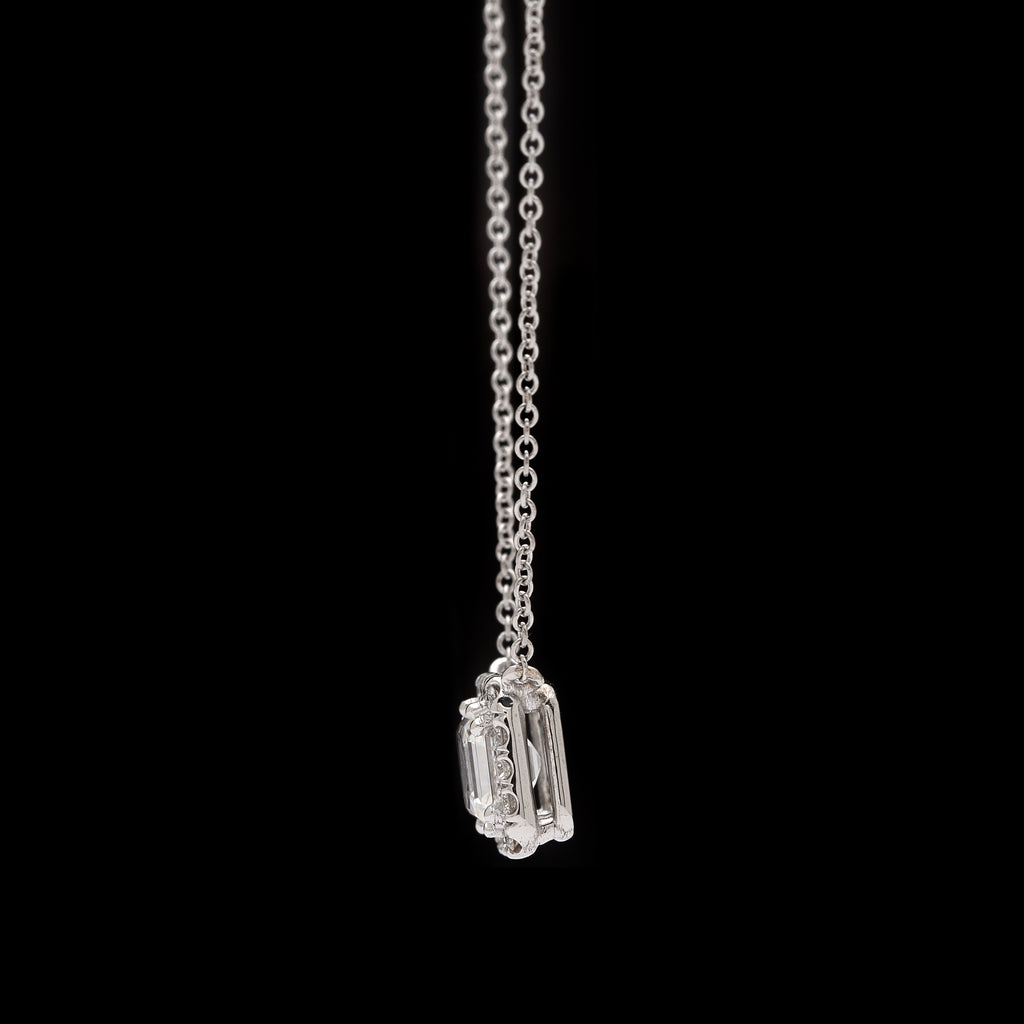 GIA 1.00-ct E/VS1 Asscher Cut Diamond Pendant-Necklace