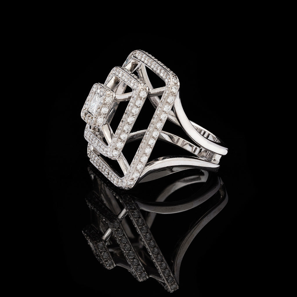 Contemporary Mimi So New York Large Pyramid Diamond Ring