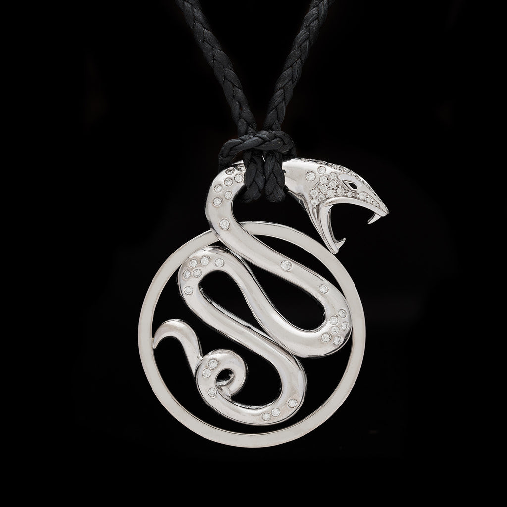 Boucheron White Gold Diamond Snake Necklace, circa 2005