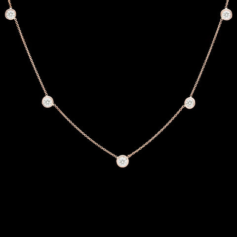 18kt Rose Gold Diamonds By The Yard Necklace