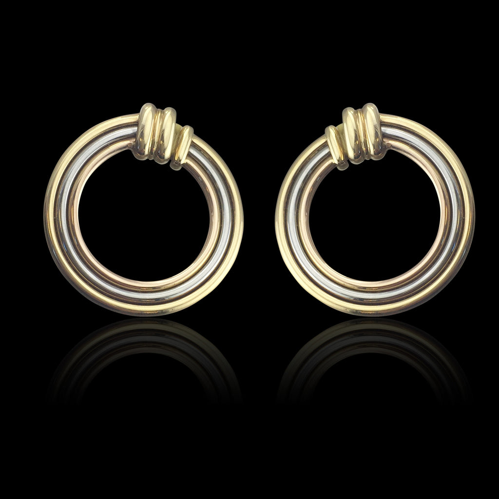 Cartier Tricolor Gold Earrings