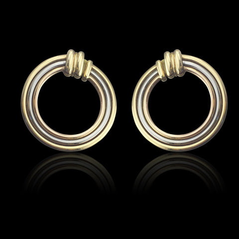 Cartier Tricolor Gold Earrings