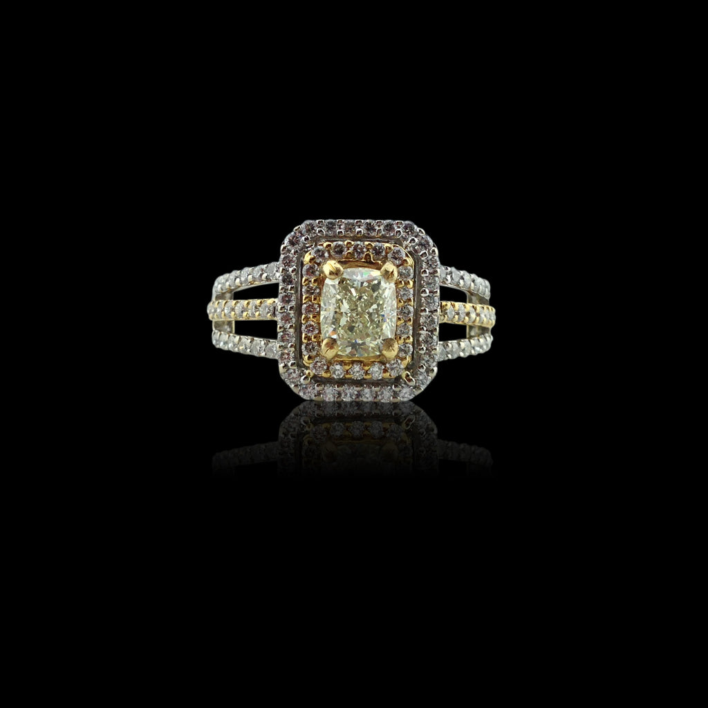 1.09-ct Yellow Diamond Ring