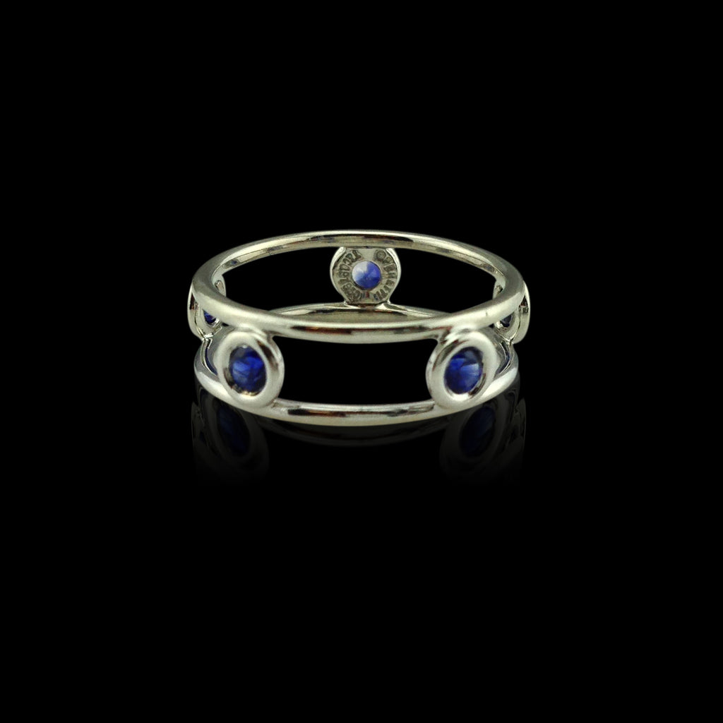 Tiffany & Co. Elsa Peretti Color By The Yard Sapphire Platinum Ring