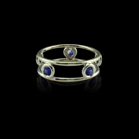Tiffany & Co. Elsa Peretti Color By The Yard Sapphire Platinum Ring