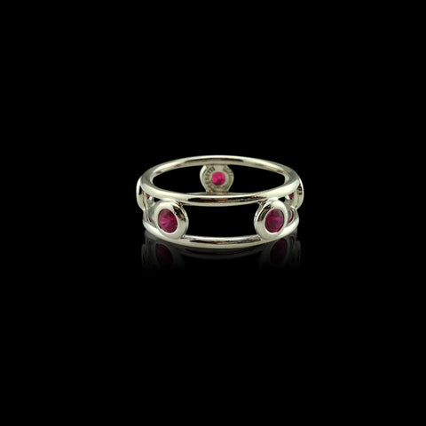 Tiffany & Co. Elsa Peretti Color By The Yard Ruby Platinum Ring