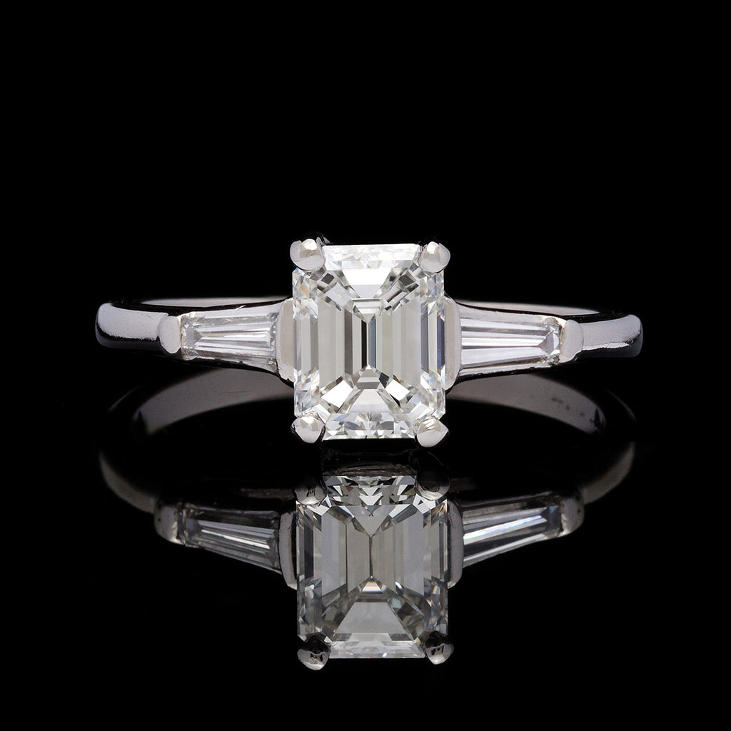 GIA 1.54-ct. G/VS1 Emerald-Cut Diamond Engagement Ring