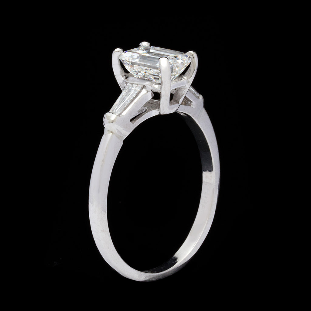GIA 1.54-ct. G/VS1 Emerald-Cut Diamond Engagement Ring