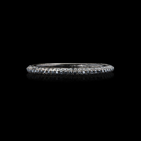 Black Diamond & Gold Eternity Ring