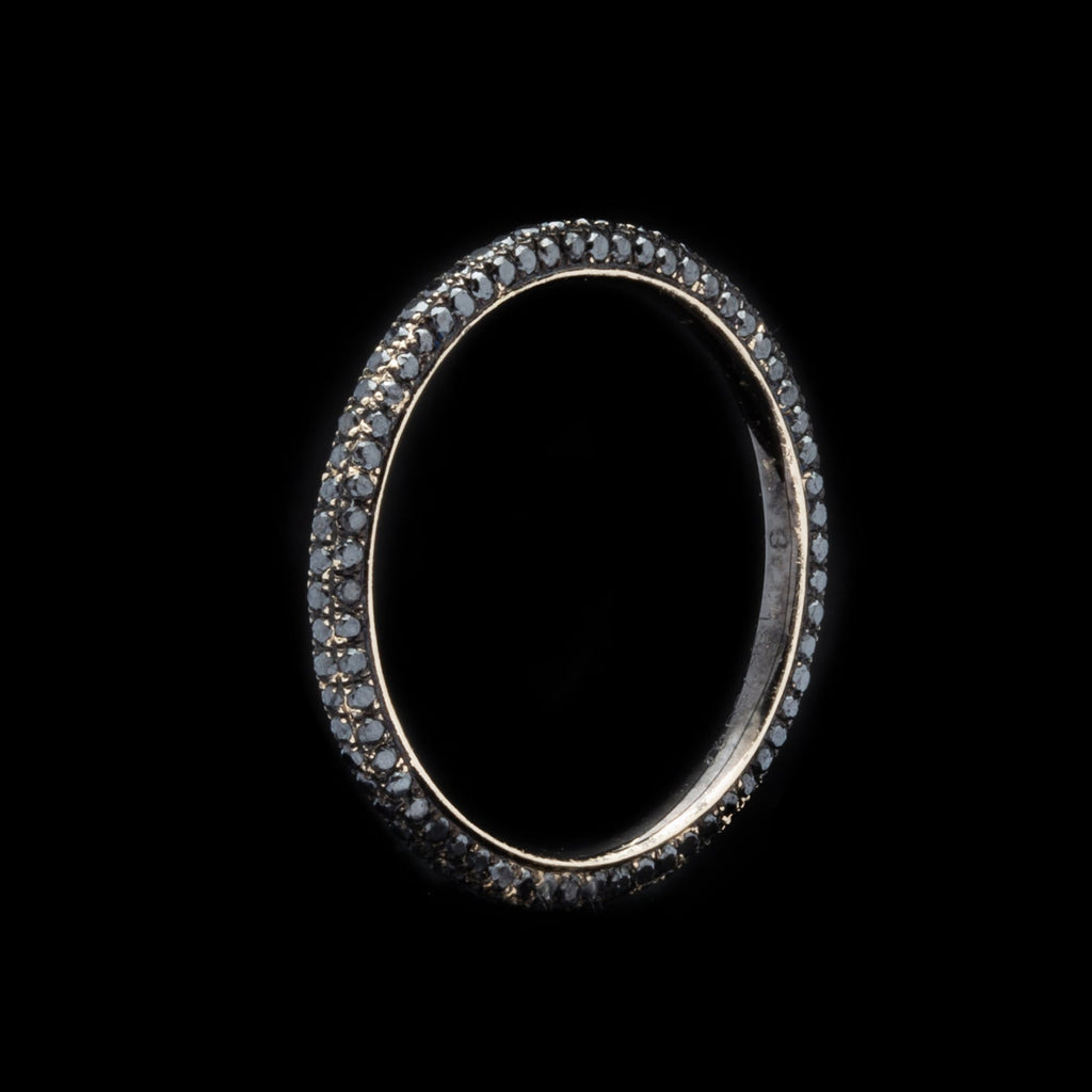 Black Diamond & Gold Eternity Ring