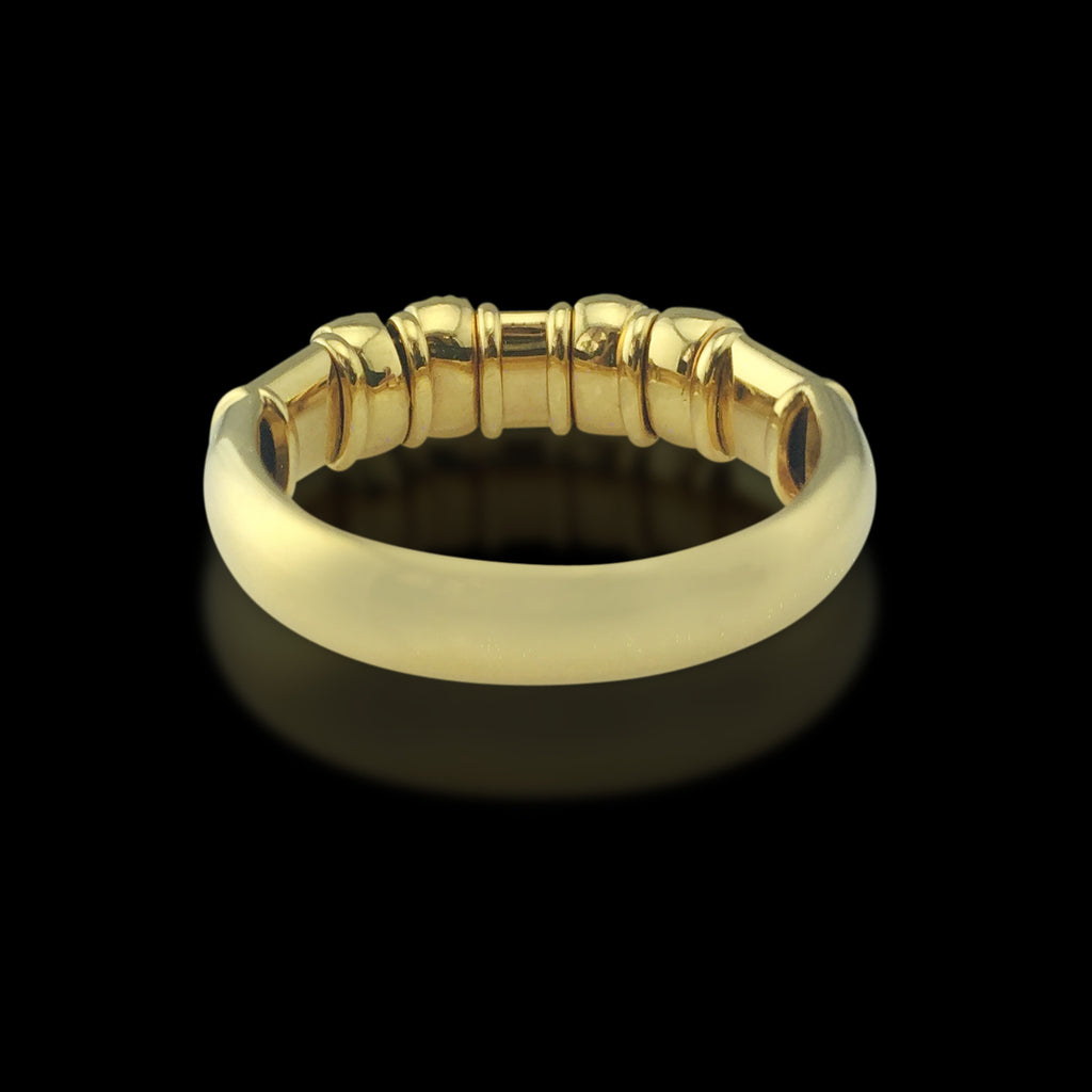 Le Petit Ruby, Diamond and 18k Yellow Gold Band Ring, Italy