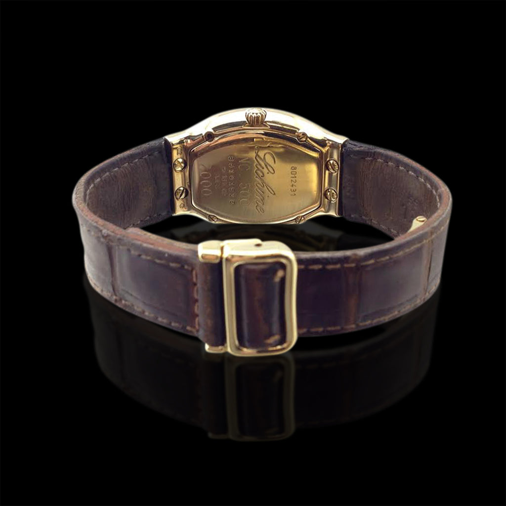 Ebel Lichine 18k Gold Ladies Leather Strap Wristwatch