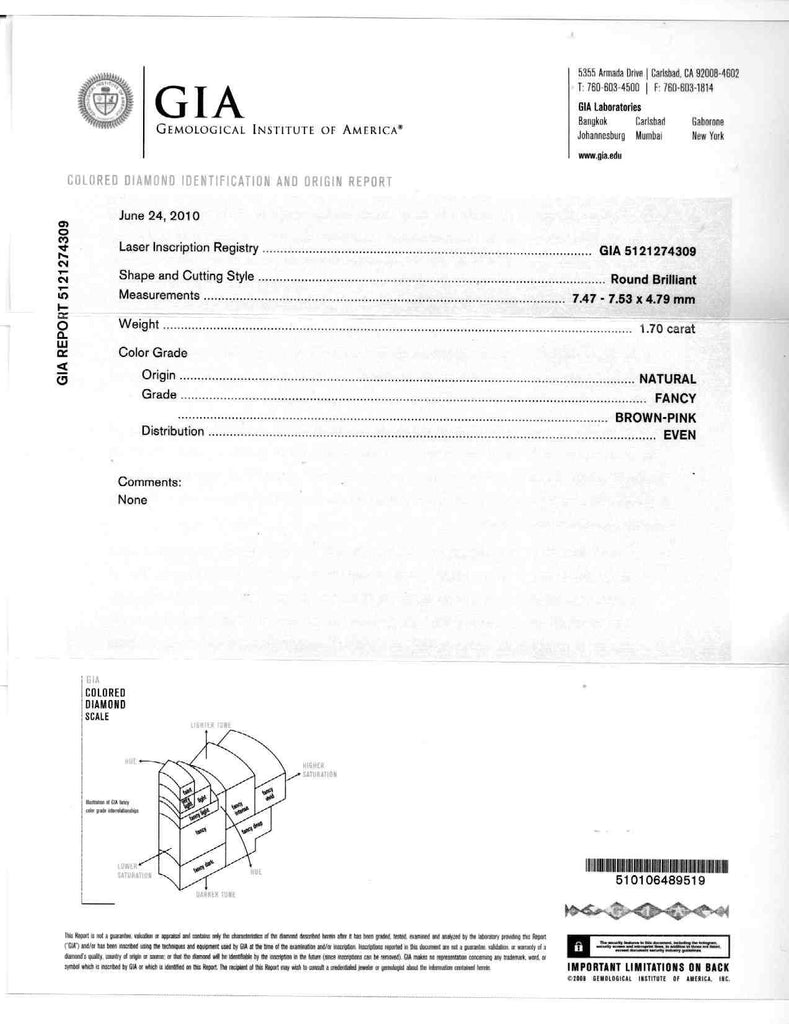 GIA Fancy Color Diamond Flower Bypass Ring
