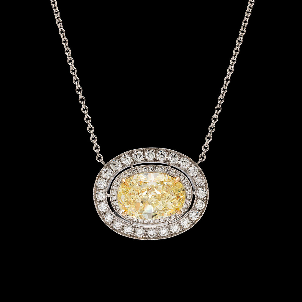 GIA 8.49-ct. Fancy Yellow Diamond Necklace