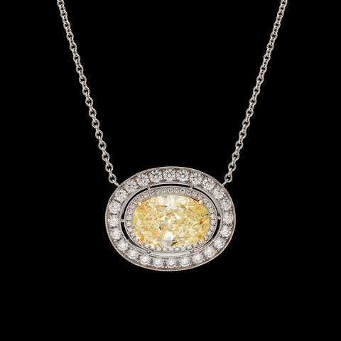 GIA 8.49-ct. Fancy Yellow Diamond Necklace