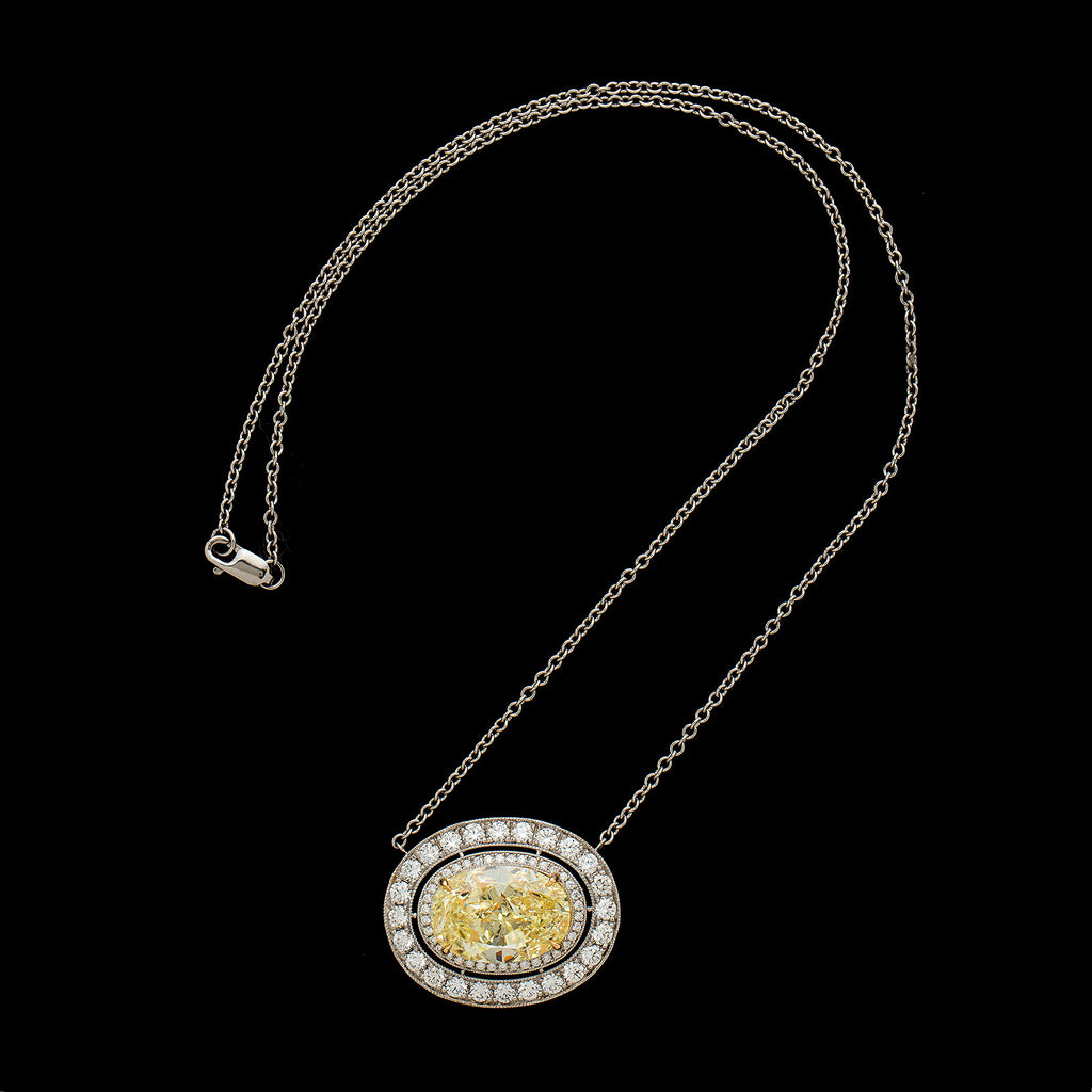 GIA 8.49-ct. Fancy Yellow Diamond Necklace