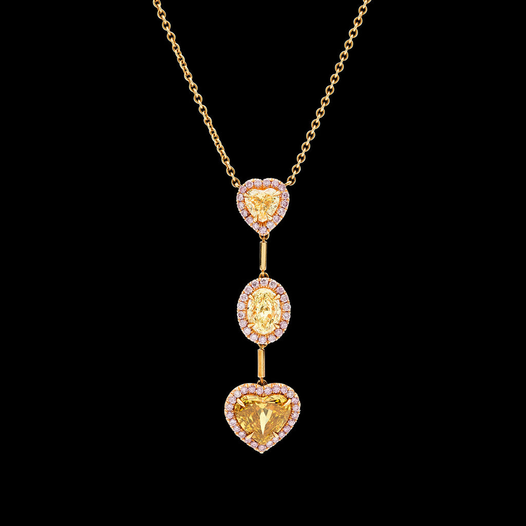 GIA Fancy Color Diamond Pendant-Necklace
