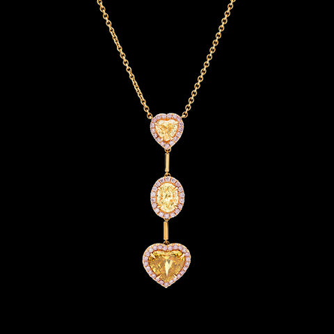 GIA Fancy Color Diamond Pendant-Necklace