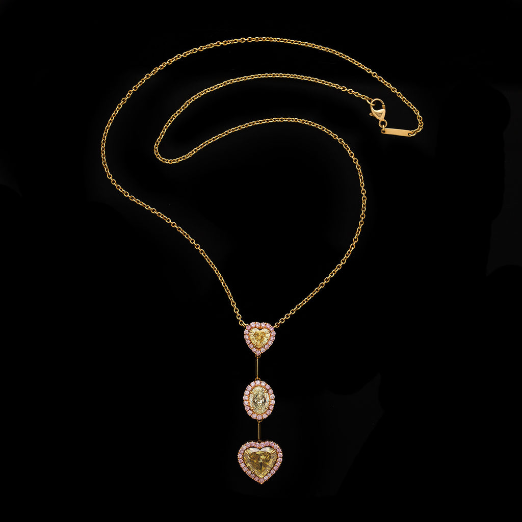 GIA Fancy Color Diamond Pendant-Necklace