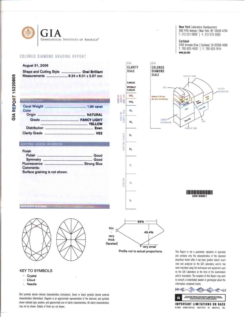 GIA Fancy Color Diamond Pendant-Necklace