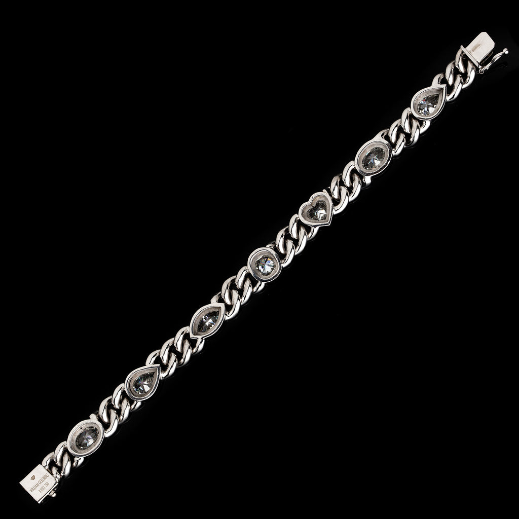 7.32 carat Bezel Set Diamond Link Bracelet