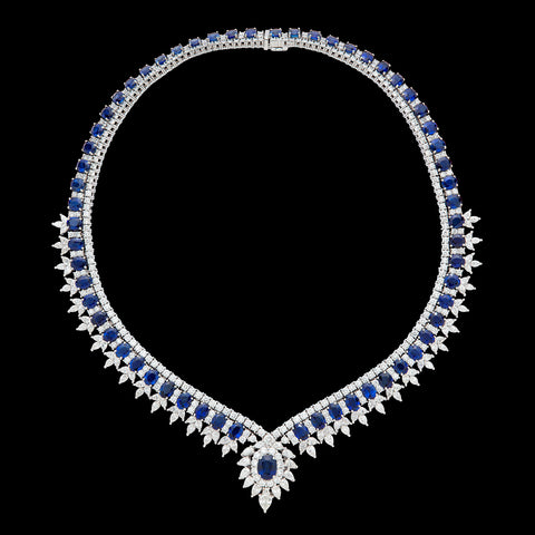 Impressive Sapphire and Diamond Necklace