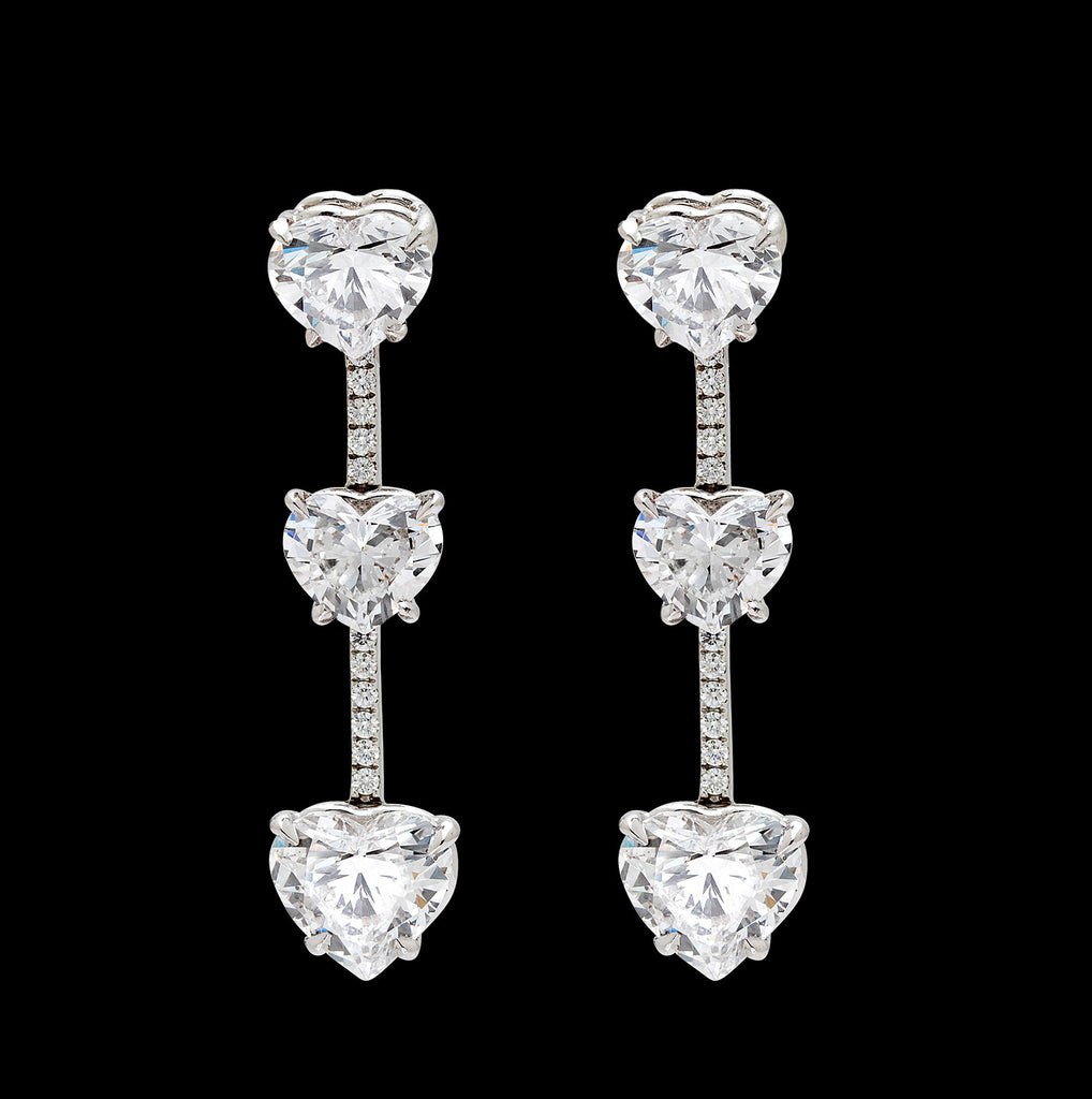 GIA Heart-Shaped Diamond Earrings