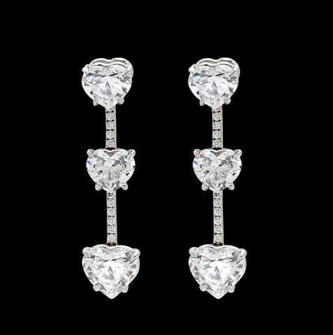 GIA Heart-Shaped Diamond Earrings
