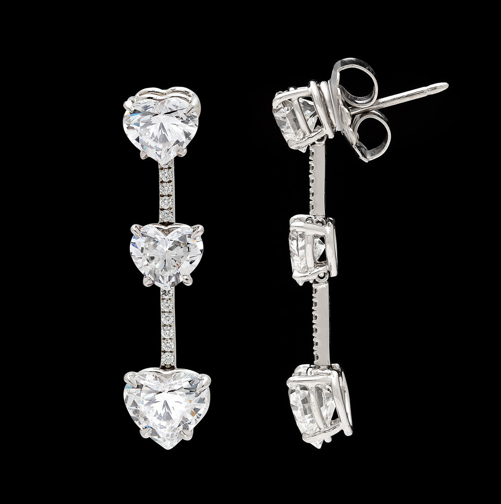 GIA Heart-Shaped Diamond Earrings