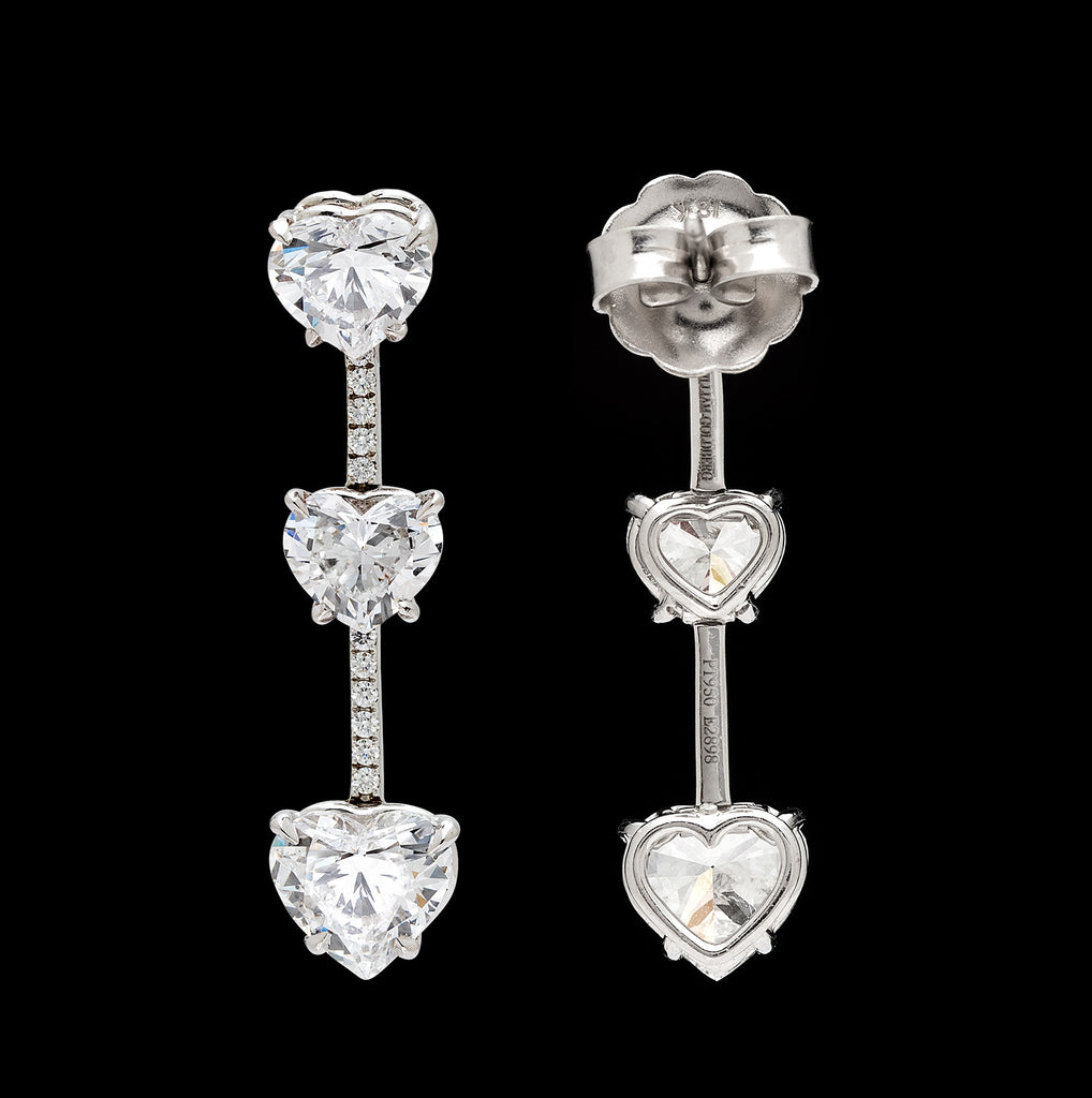 GIA Heart-Shaped Diamond Earrings