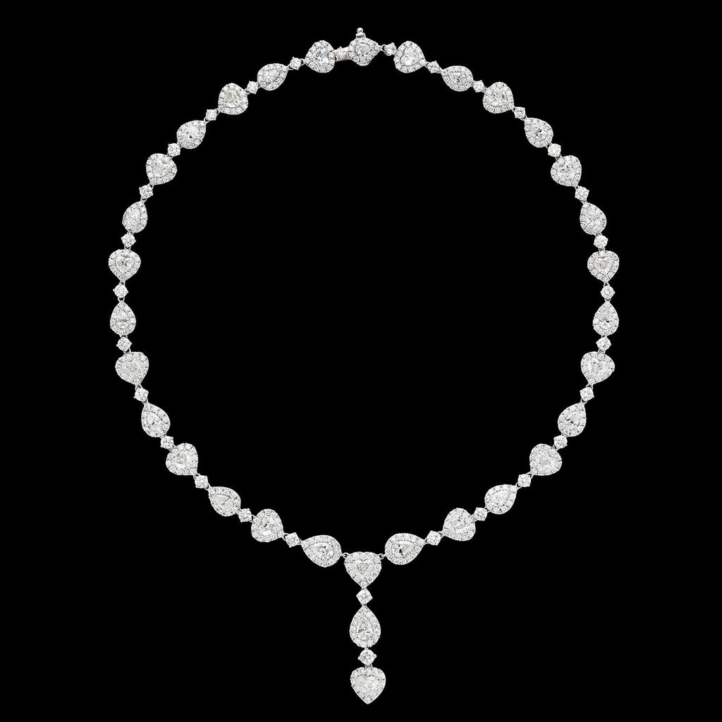 Gorgeous 45 carat Fancy Cut Diamond Necklace