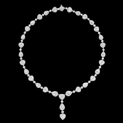 Gorgeous 45 carat Fancy Cut Diamond Necklace