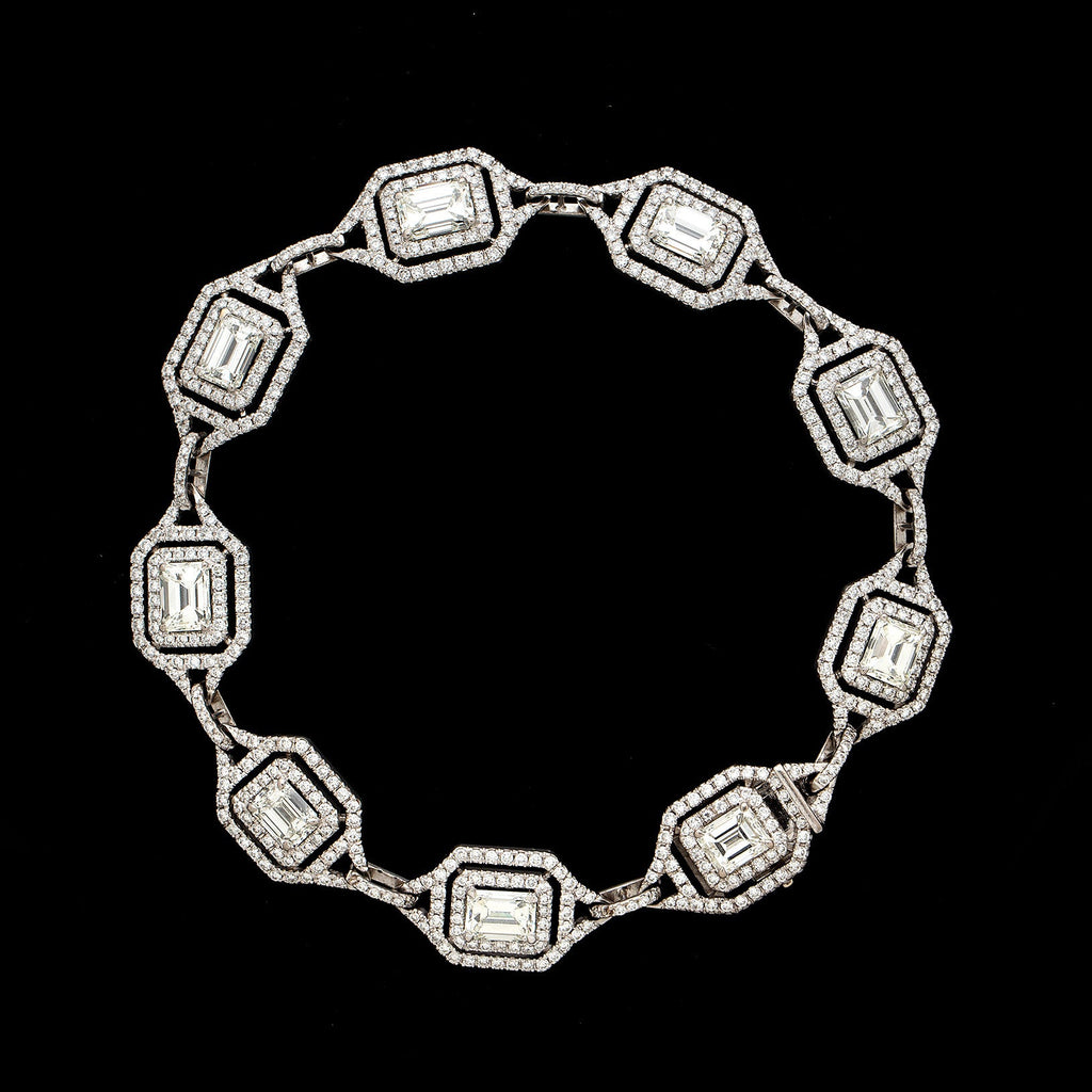 Incredible Emerald Cut Diamond Bracelet